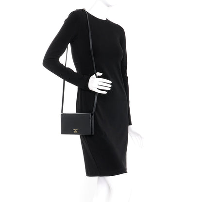 Gucci Dollar Calfskin Mini Swing Wallet Bag Black 2 of 9