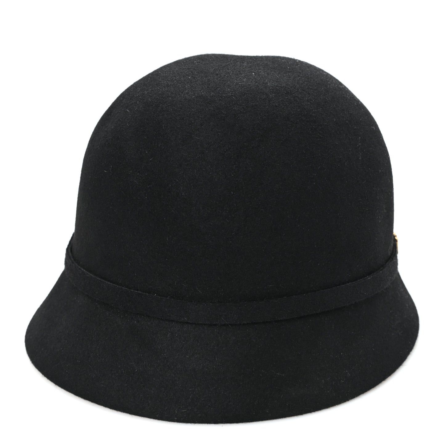 Wool Felt Tulip Hat 57 Black