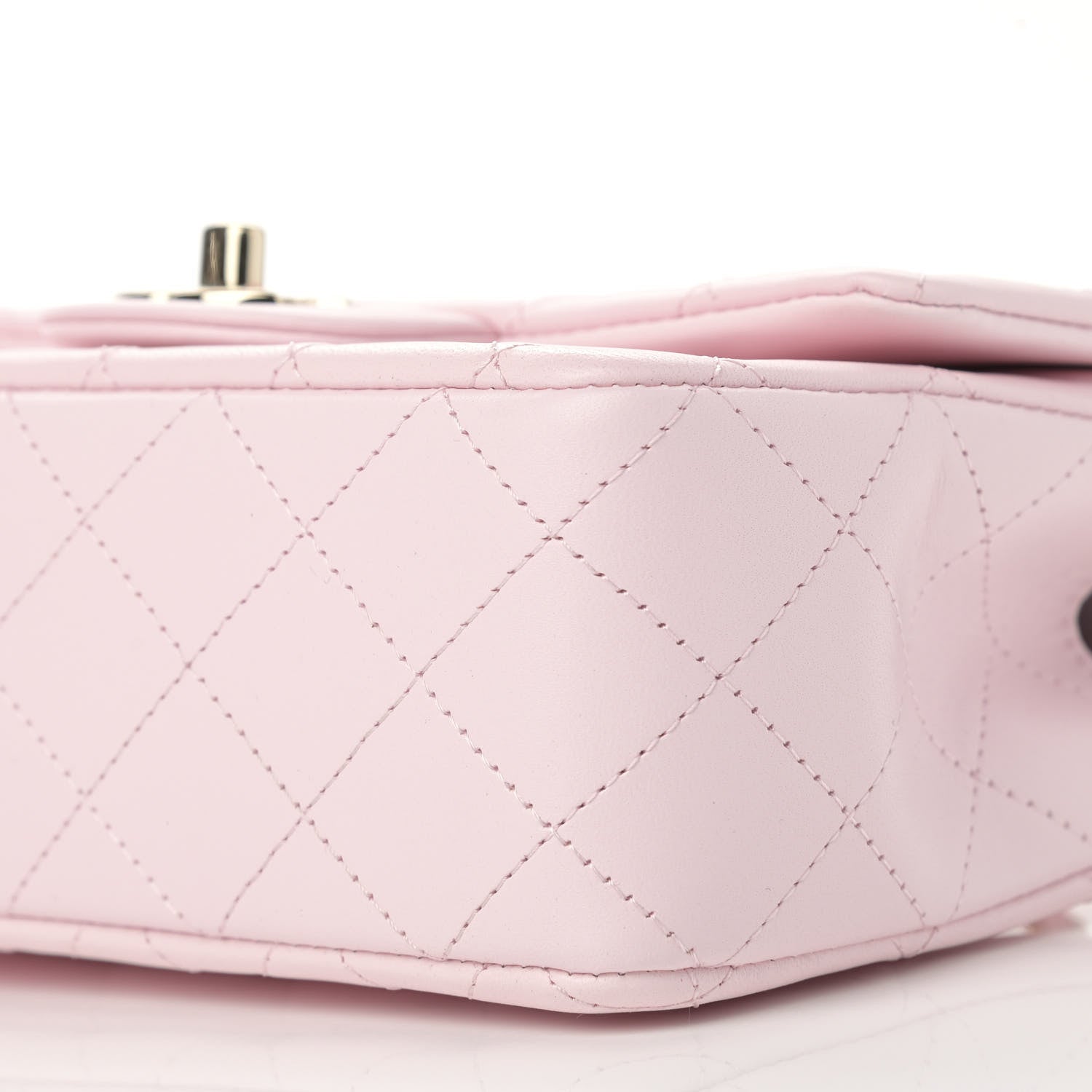 Chanel Lambskin Quilted Mini Top Handle Rectangular Flap Light Pink 10 of 10