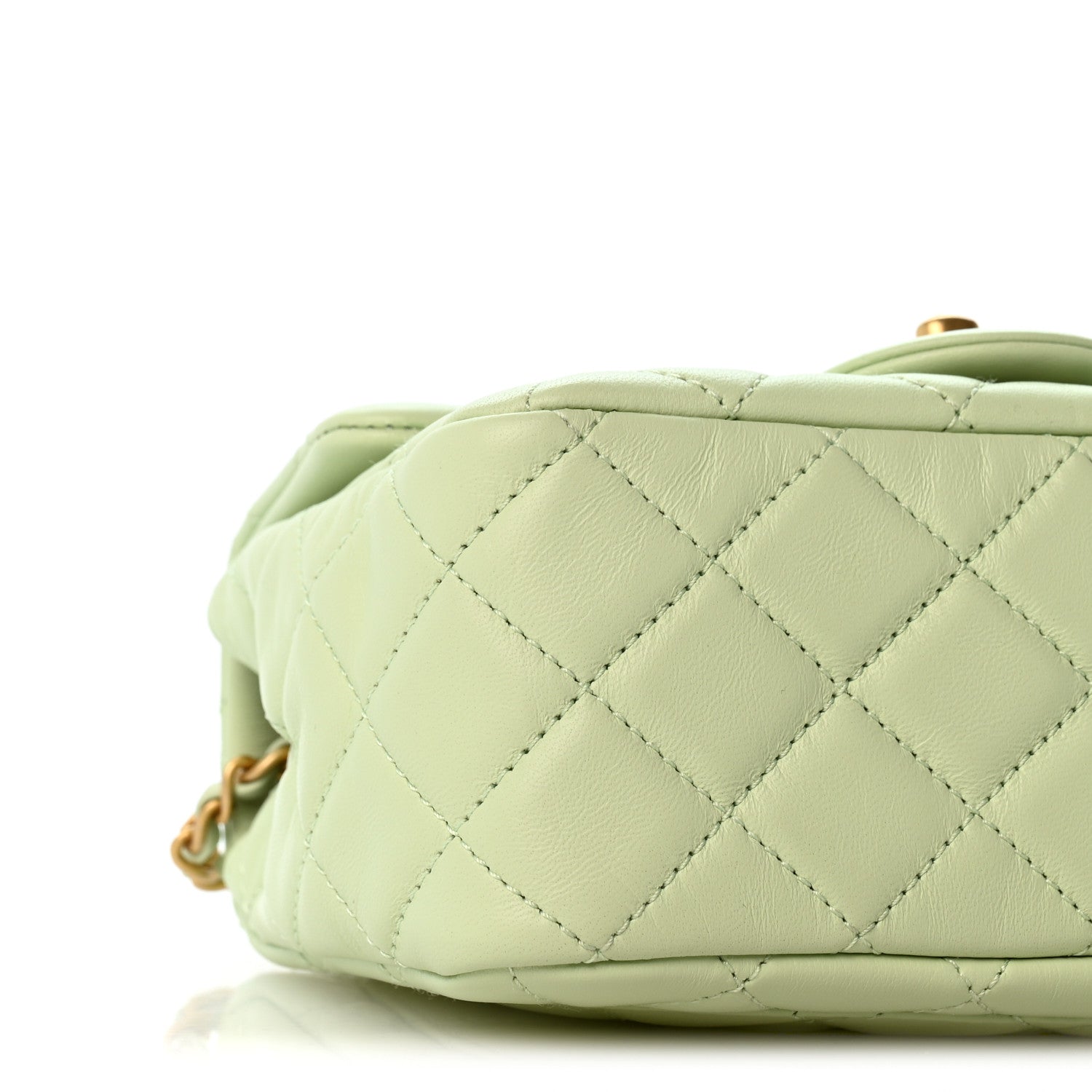 Chanel Lambskin Quilted Mini Pearl Crush Flap Light Green 9 of 11