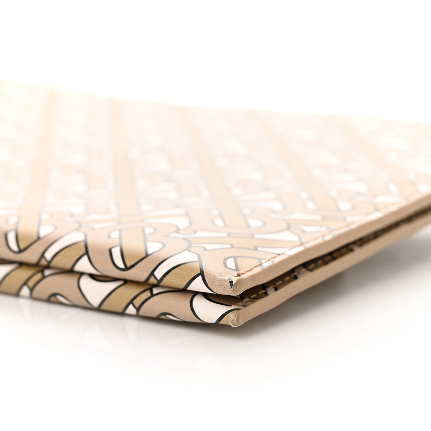 Calfskin Monogram Panola Zip Pouch Beige