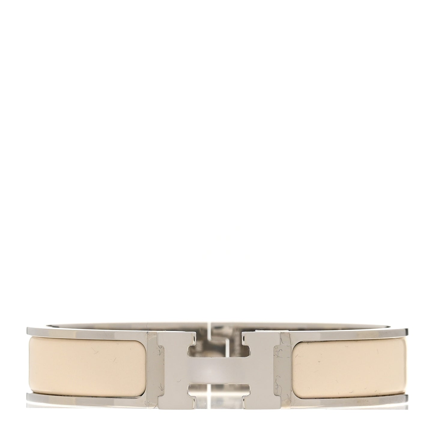 Enamel Narrow Clic Clac H Bracelet PM Creme