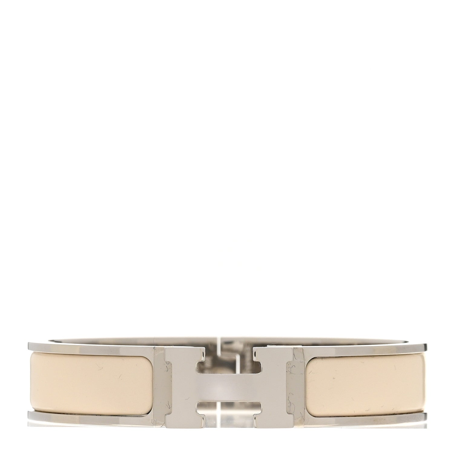 Hermes Enamel Narrow Clic Clac H Bracelet PM Creme 1 of 4