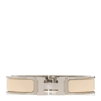 Hermes Enamel Narrow Clic Clac H Bracelet PM Creme 1 of 4