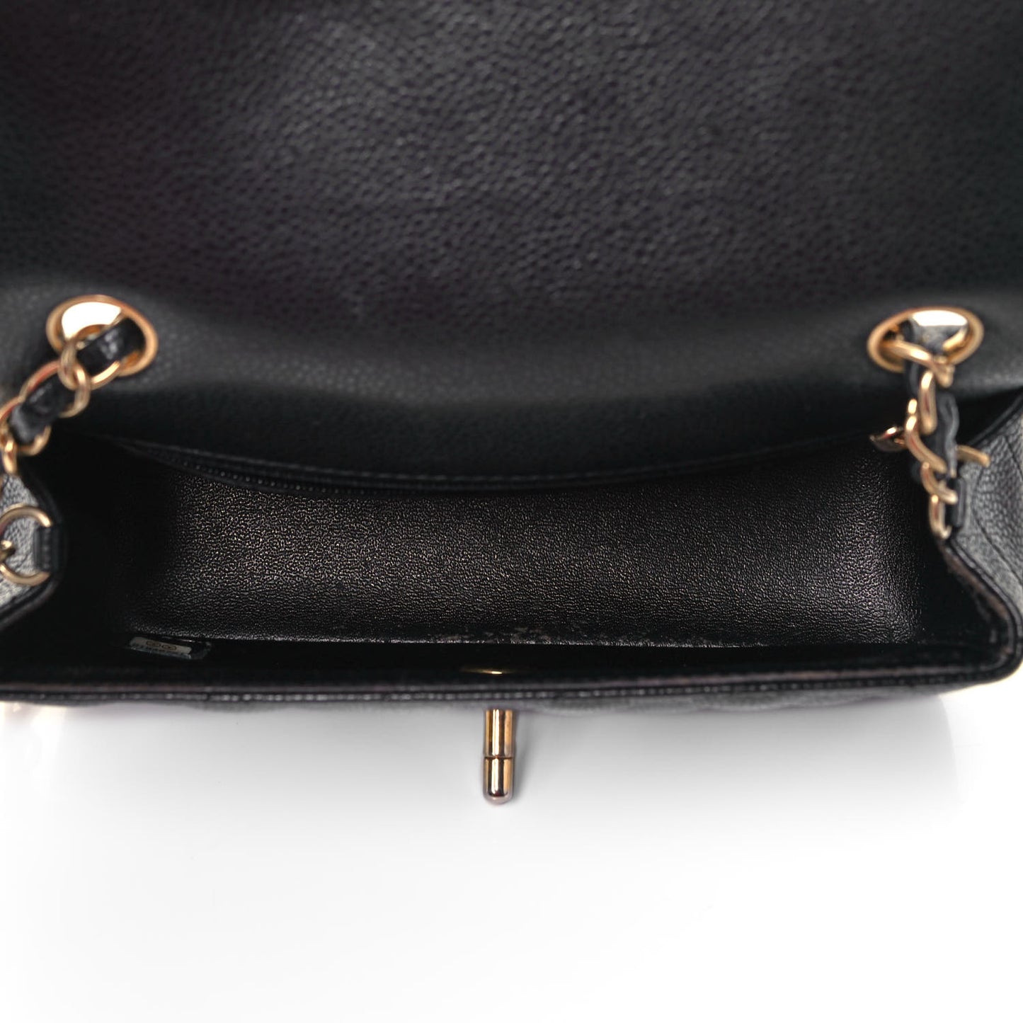 Caviar Quilted Mini Rectangular Flap Black