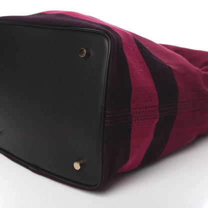 Burberry Overdyed Canvas Mega Check Medium Ashby Hobo Saddle Plum 7 of 8