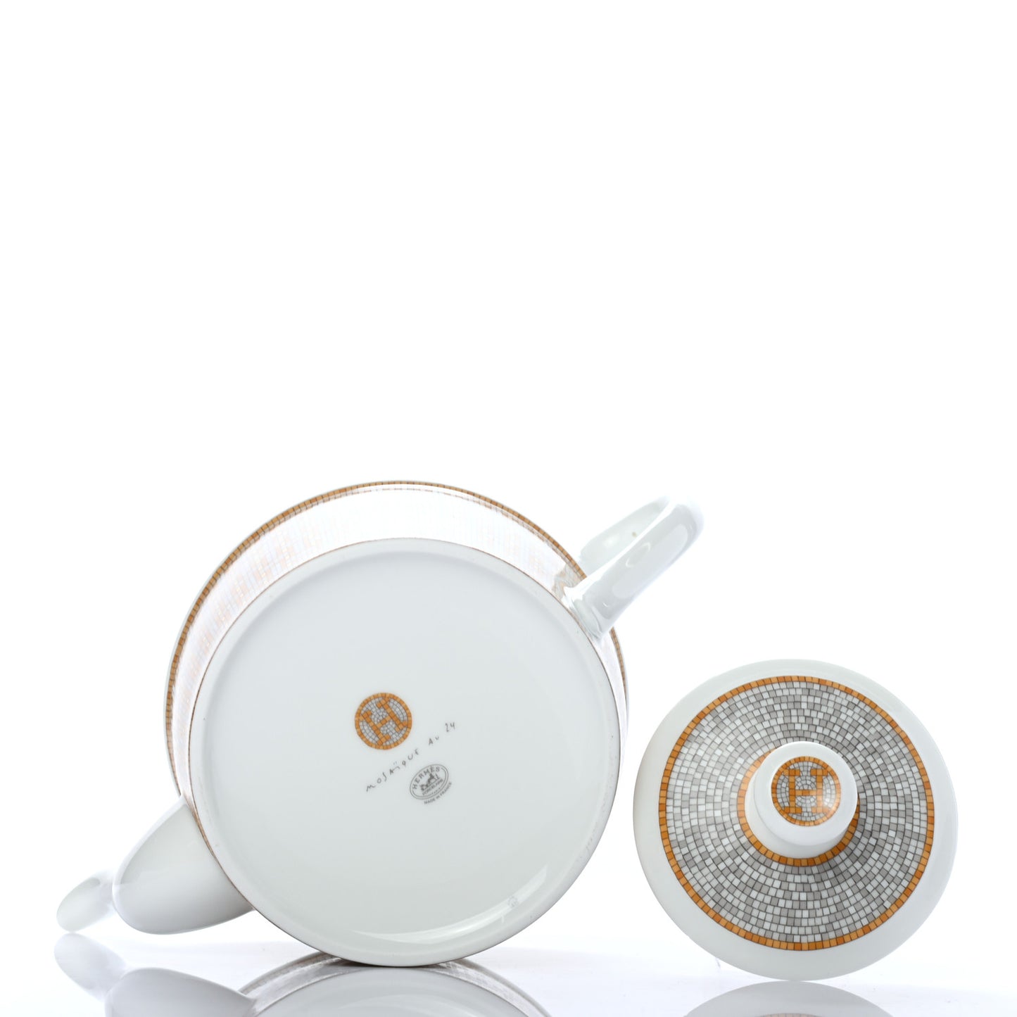 Porcelain 24 Gold Mosaique Teapot