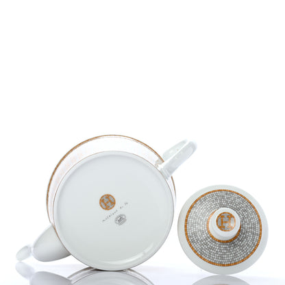 Hermes Porcelain 24 Gold Mosaique Teapot 3 of 7