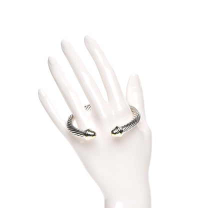 David Yurman Sterling Silver 14K Yellow Gold 7mm Cable Classics Bracelet 6 of 8