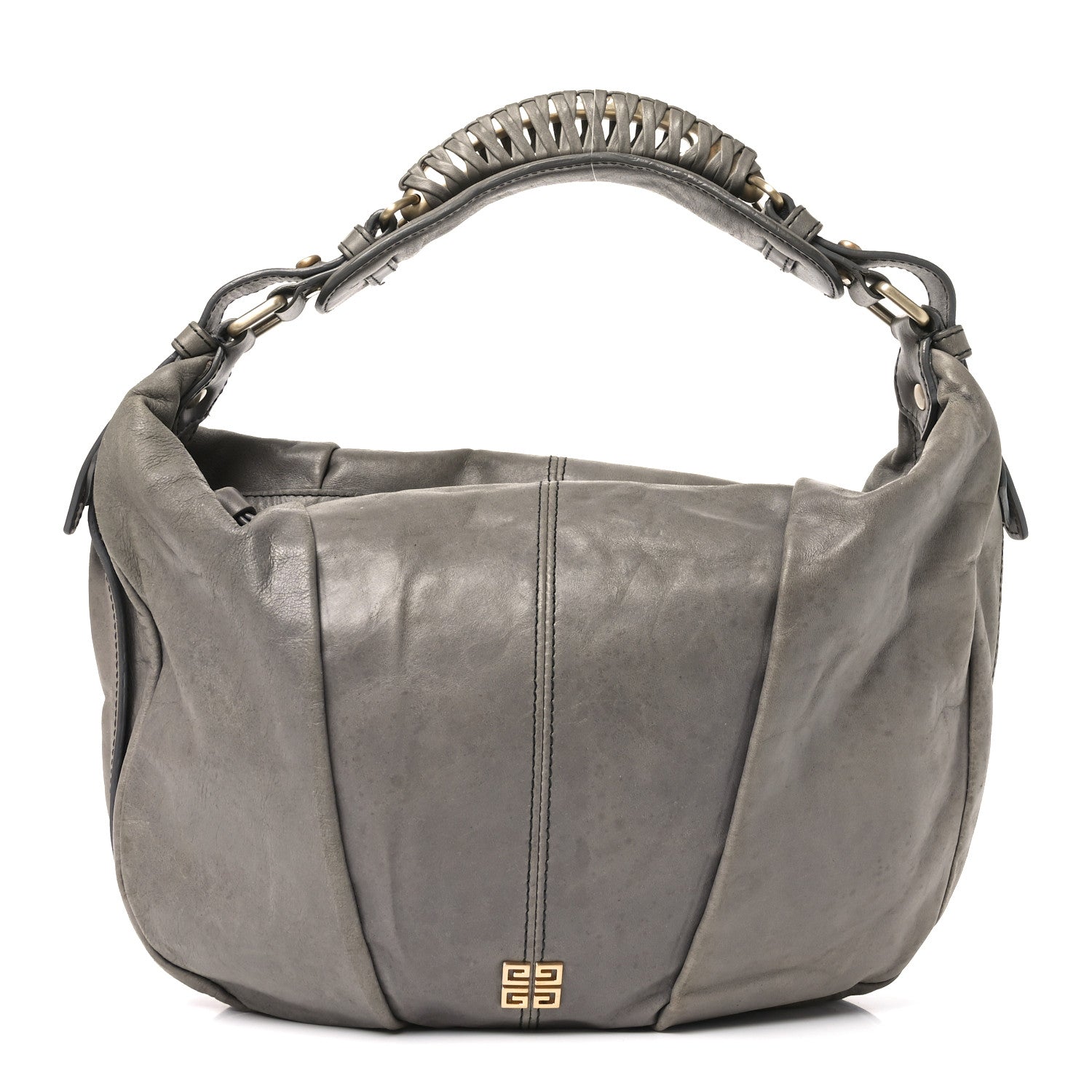 Givenchy Calfskin Braided Hobo Grey 1 of 10
