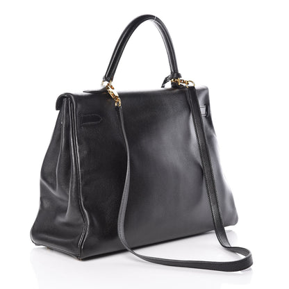 Hermes Veau Gulliver Kelly Retourne 35 Black 3 of 37