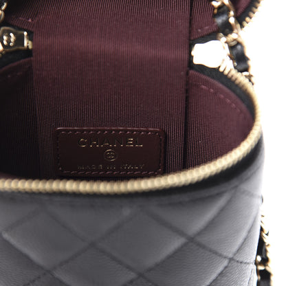 Chanel Caviar Quilted Phone Holder With Chain Black 7 of 10