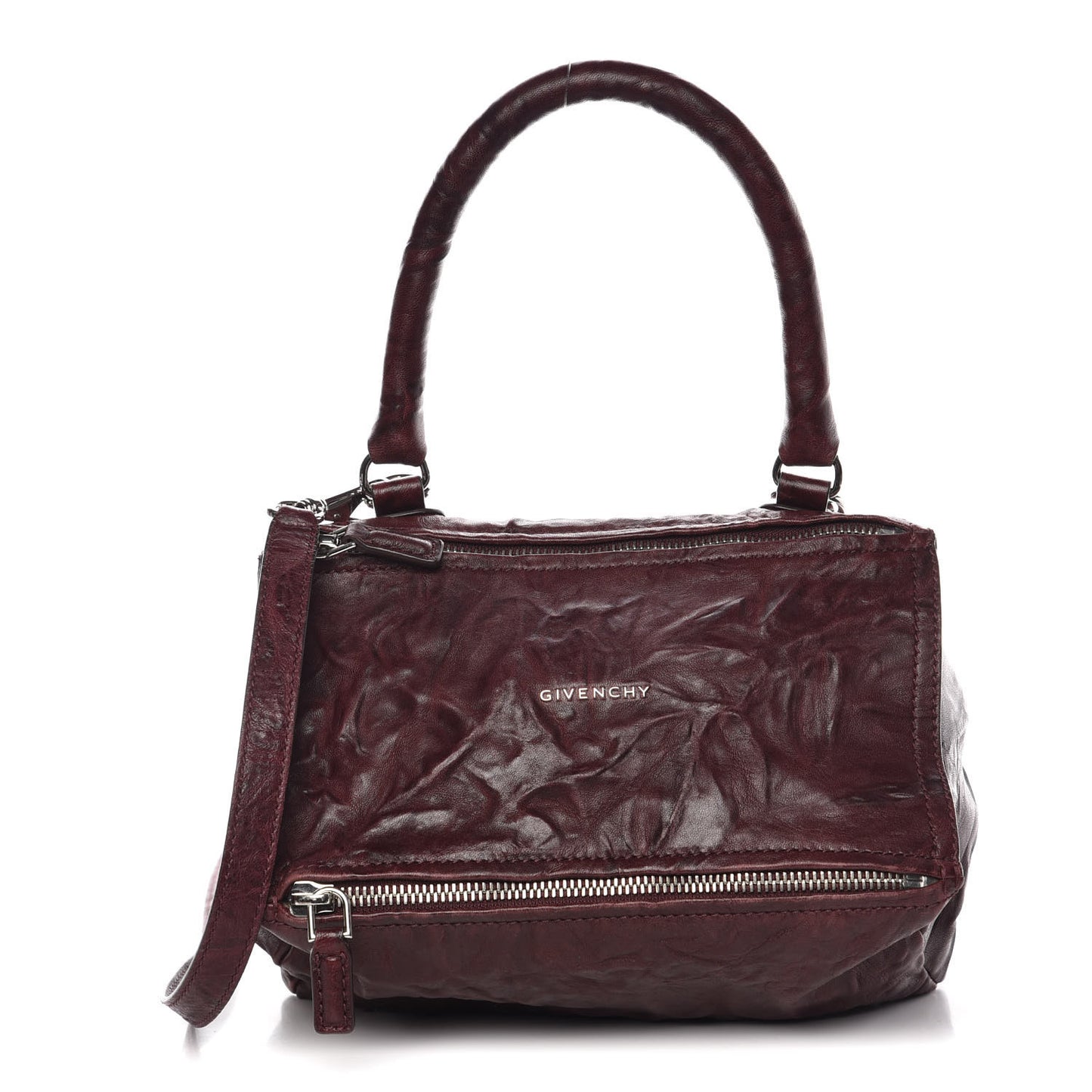 Tumbled Sheepskin Small Pandora Oxblood
