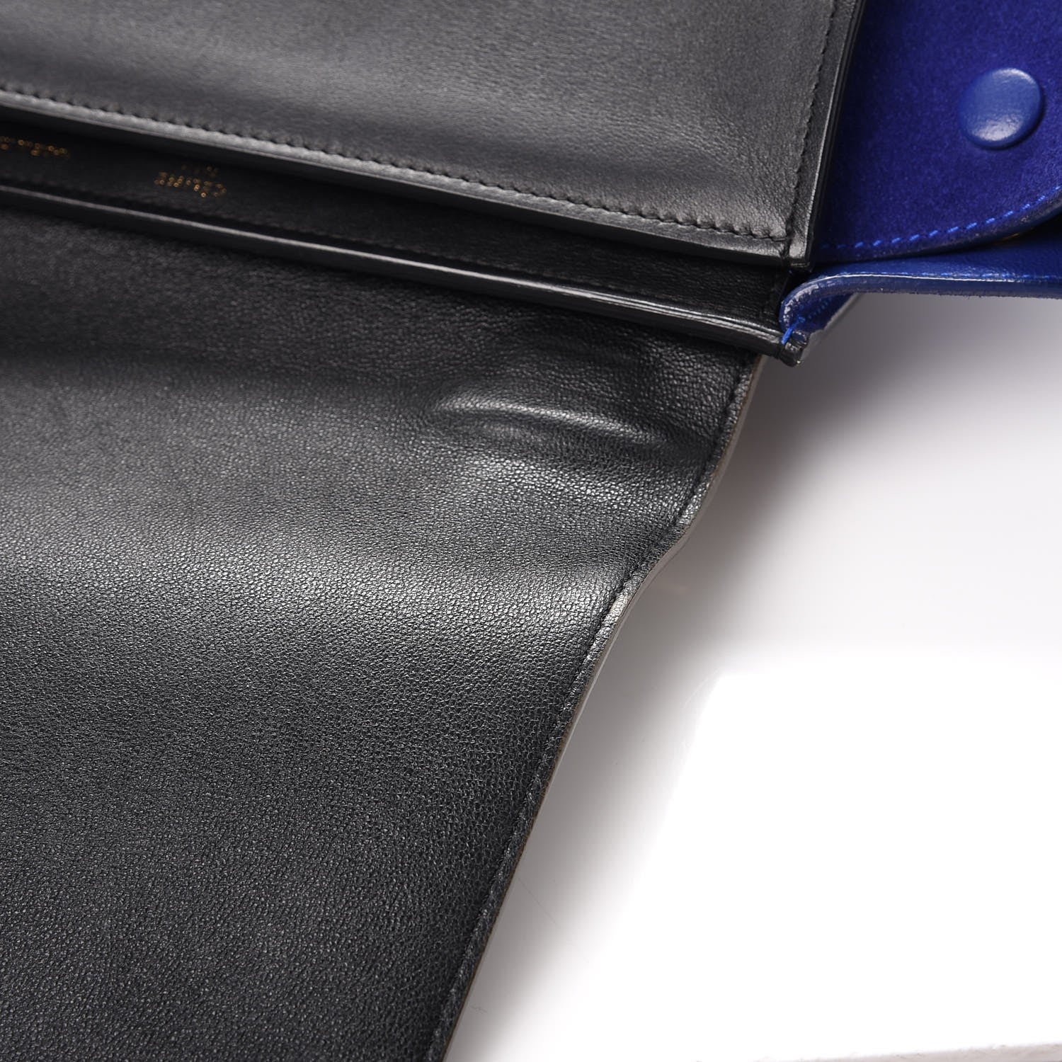 Celine Smooth Calfskin Suede Small Tri-Color Trapeze Indigo 12 of 13