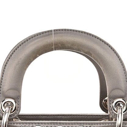 Christian Dior Satin Crystal Cannage Mini Lady Dior Gray 11 of 11