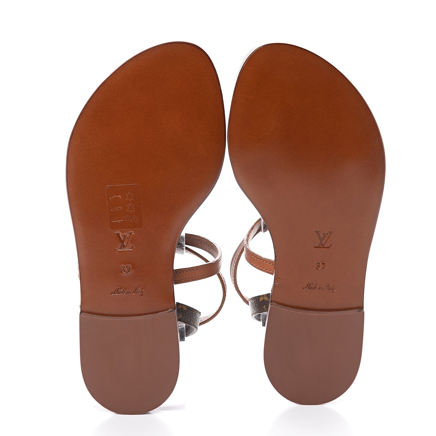 Louis Vuitton Monogram Wayside Flat Sandals 37 Gold 7 of 7