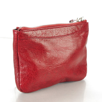 Balenciaga Agneau Giant 12 Silver Hardware M Porte-Monnaie Coin Purse Rouge Cerise 3 of 7