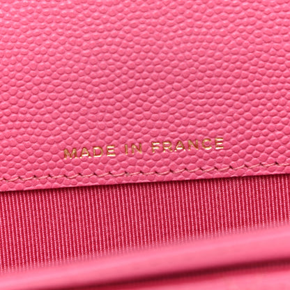Chanel Caviar Quilted Flap Card Holder Pink 6 of 8
