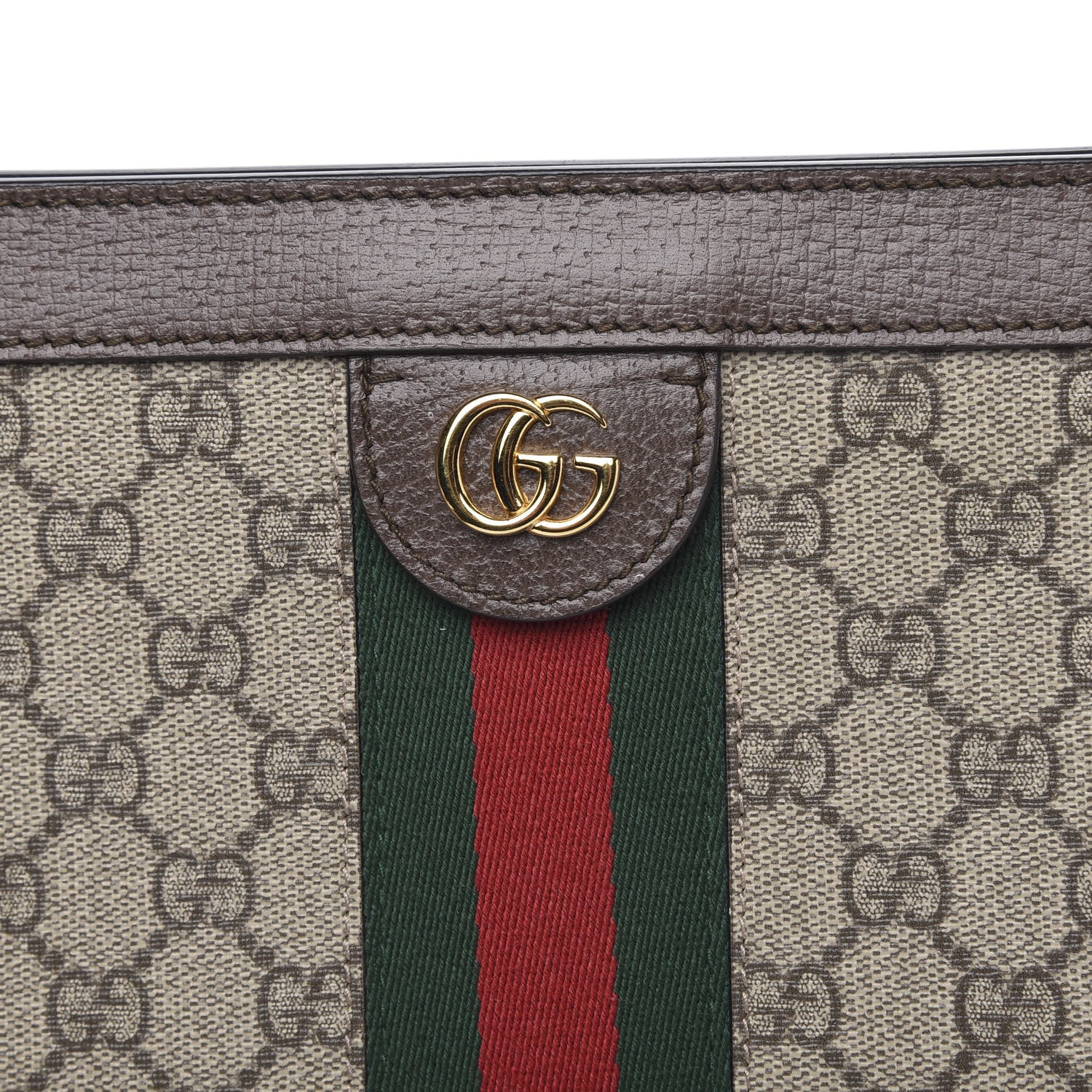 Gucci GG Supreme Monogram Web Medium Ophidia Chain Shoulder Bag Brown 8 of 12