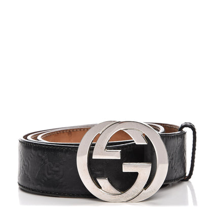 Gucci Guccissima Interlocking G Belt 95 38 Black 1 of 10