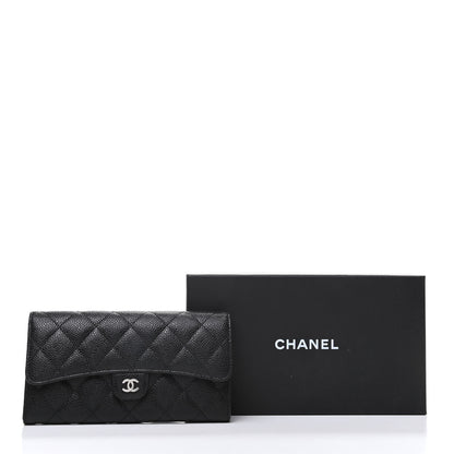 Chanel Caviar Quilted Large Flap Wallet Black 10 of 10