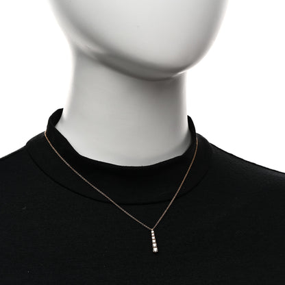 Tiffany 18K Rose Gold Diamond Graduated Drop Pendant Necklace 2 of 7