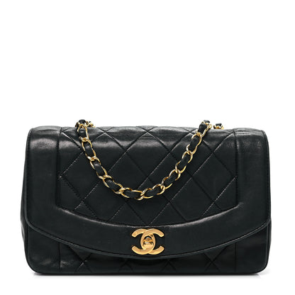 Chanel Lambskin Quilted Small Single Flap Black 1 of 7