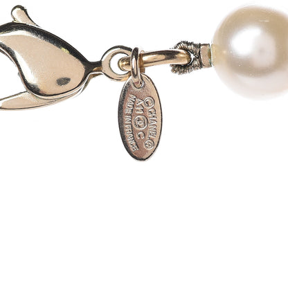 Chanel Pearl Crystal CC Short Necklace Gold 9 of 9
