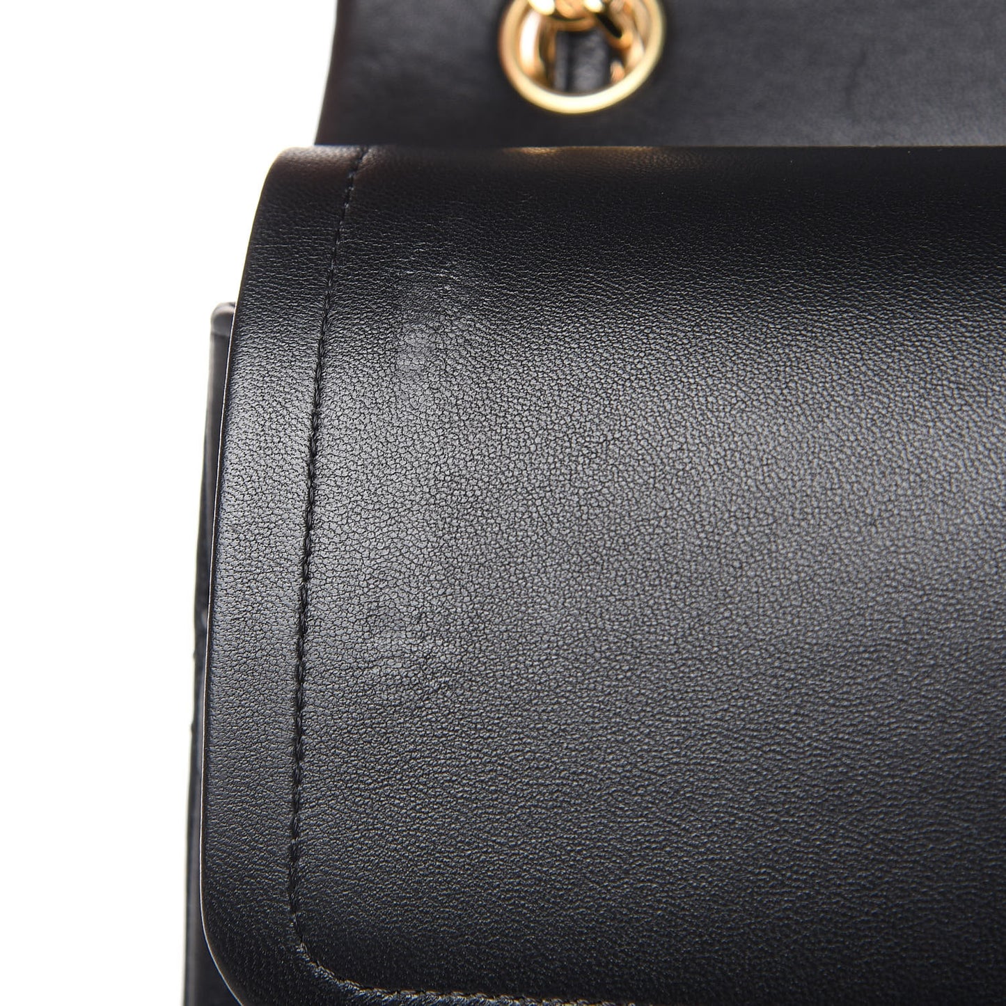 Lambskin Quilted Jumbo Double Flap Black