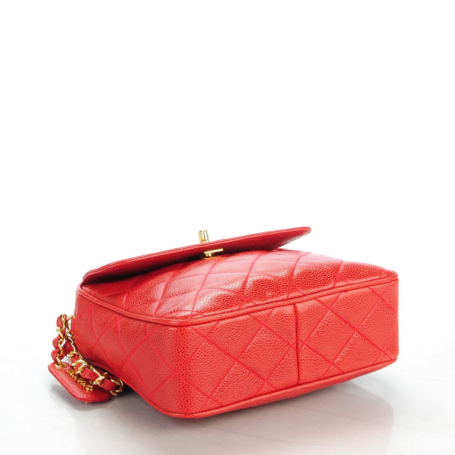 Chanel Caviar Quilted Camera Case Red 4 of 9