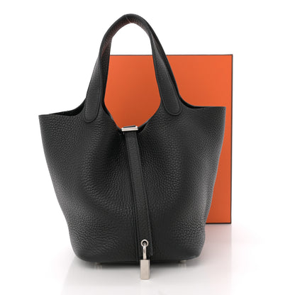 Hermes Taurillon Clemence Picotin Lock 18 PM Black 12 of 12