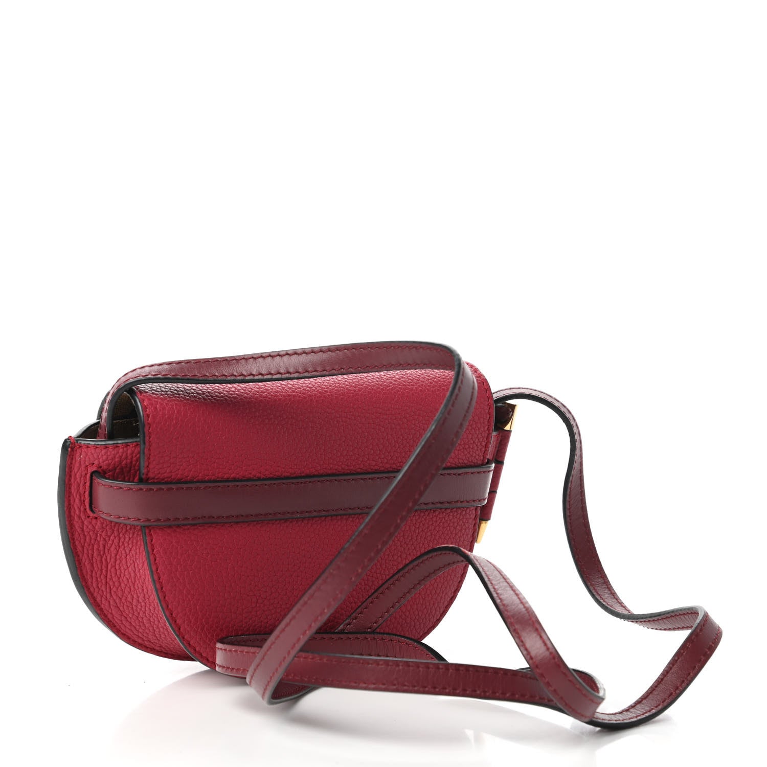 Loewe Grained Calfskin Mini Gate Crossbody Bag Raspberry Wine 3 of 10