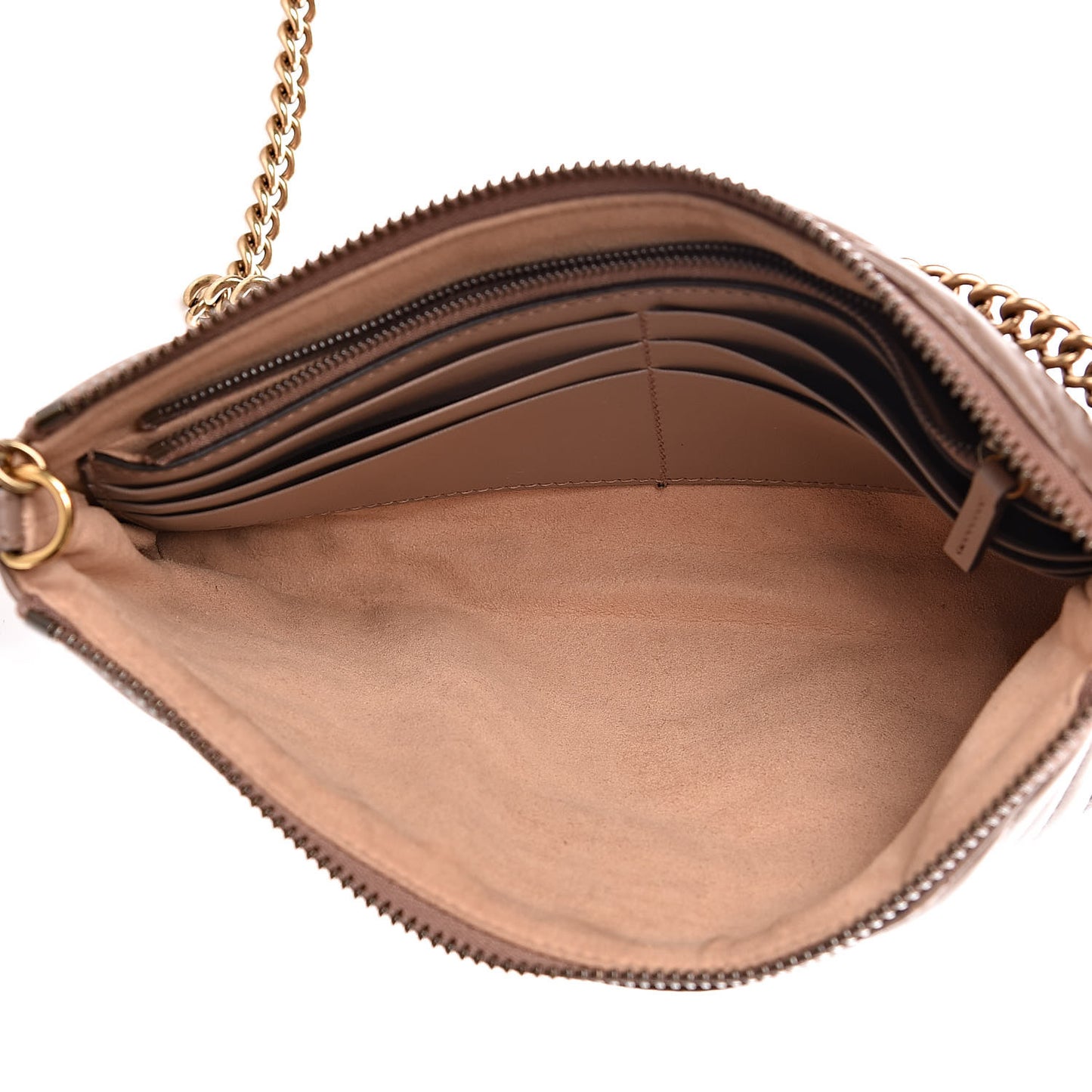 Calfskin Matelasse Mini GG Marmont Chain Bag Porcelain Rose
