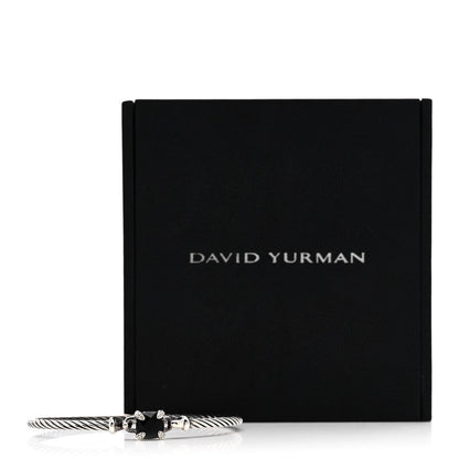David Yurman Sterling Silver Diamond Black Onyx 8mm Chatelaine Bracelet 4 of 4