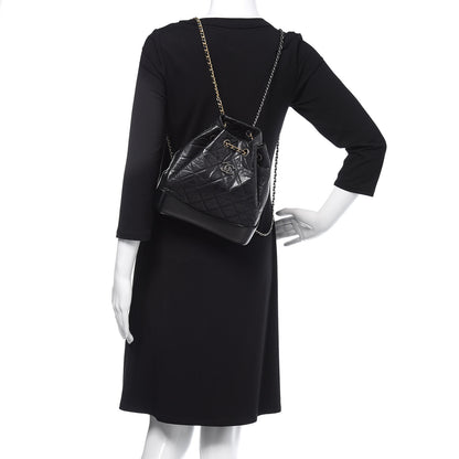 Chanel Aged Calfskin Quilted Small Gabrielle Backpack Black 1 of 11
