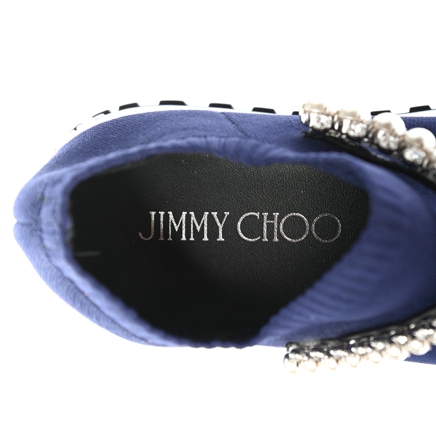 Knit Crystal Pearl Verona Sneaker 38 Navy