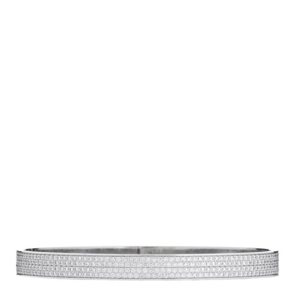 Hermes 18K White Gold Diamond PM Kelly Full Pave Bracelet SH 2 of 4