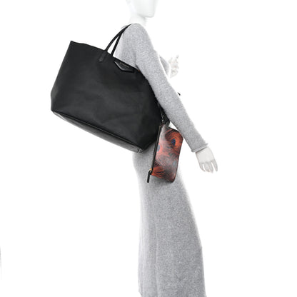 Givenchy Coated Canvas Peacock Print Small Antigona Tote Black 2 of 13