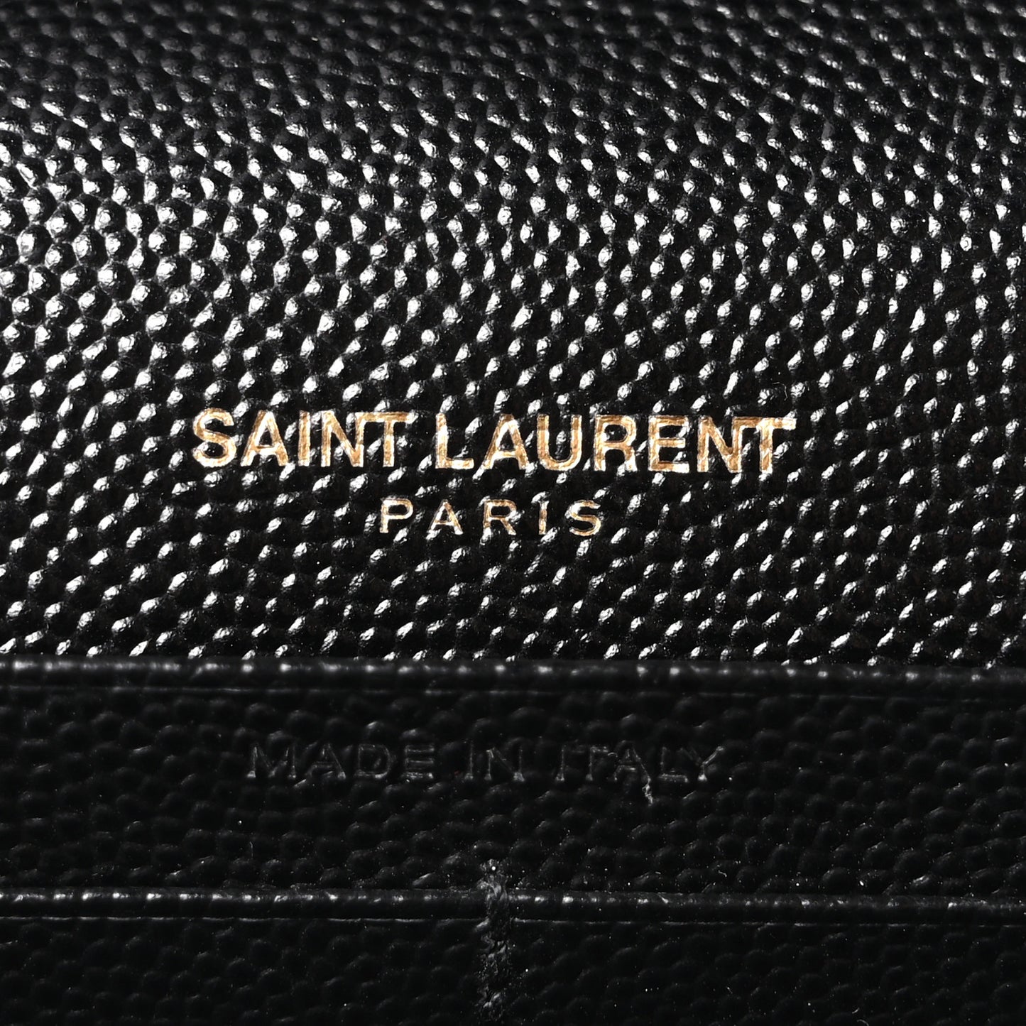 Grain De Poudre Matelasse Chevron Monogram Chain Wallet Black