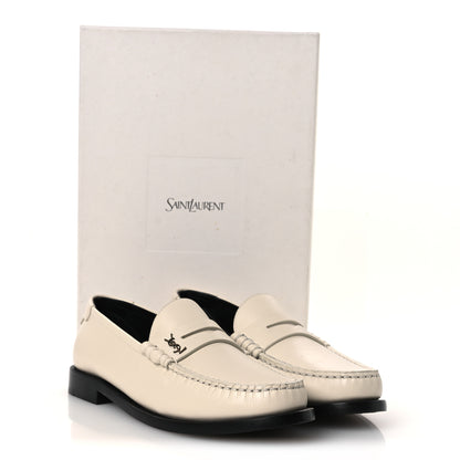 Saint Laurent Belfagor Vitello Le Loafer 15 Moccasin 37 Gold Officier Pearl 11 of 11