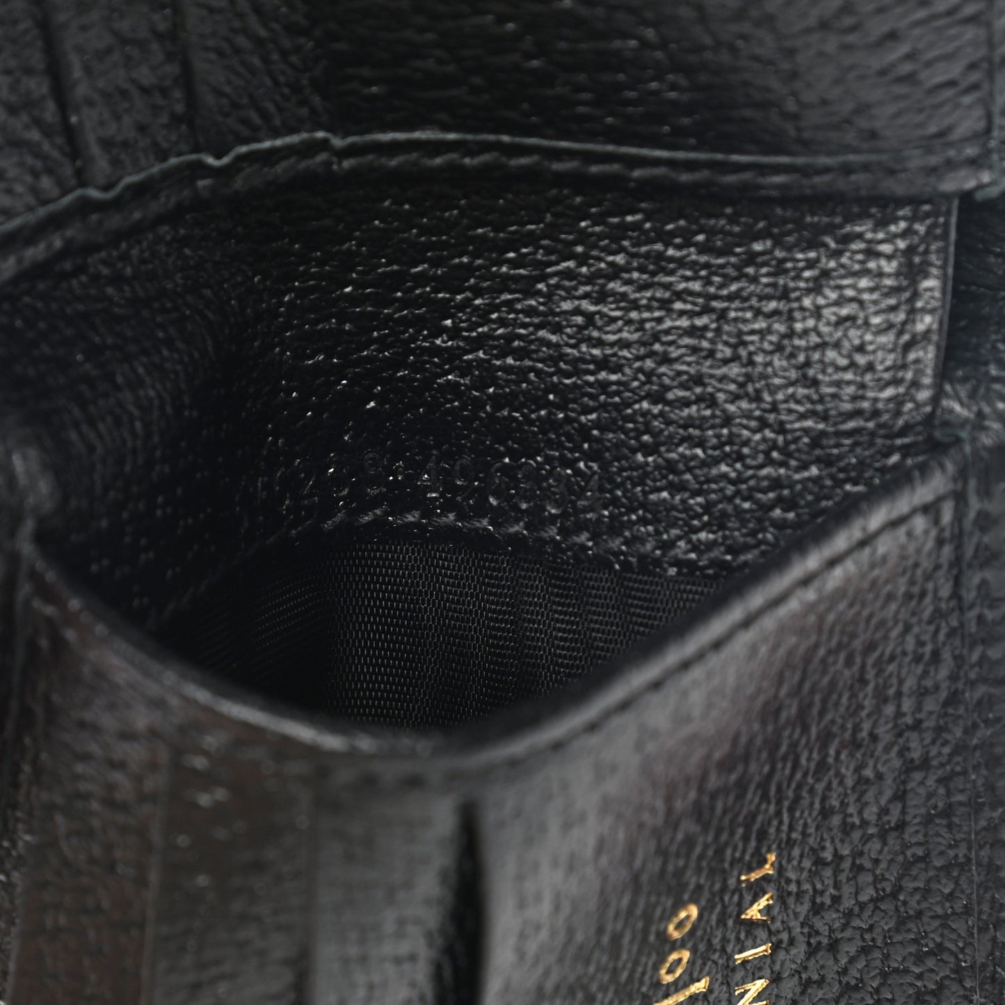 Textured Dollar Calfskin Music is Mine Wallet Crop Multicolor Black