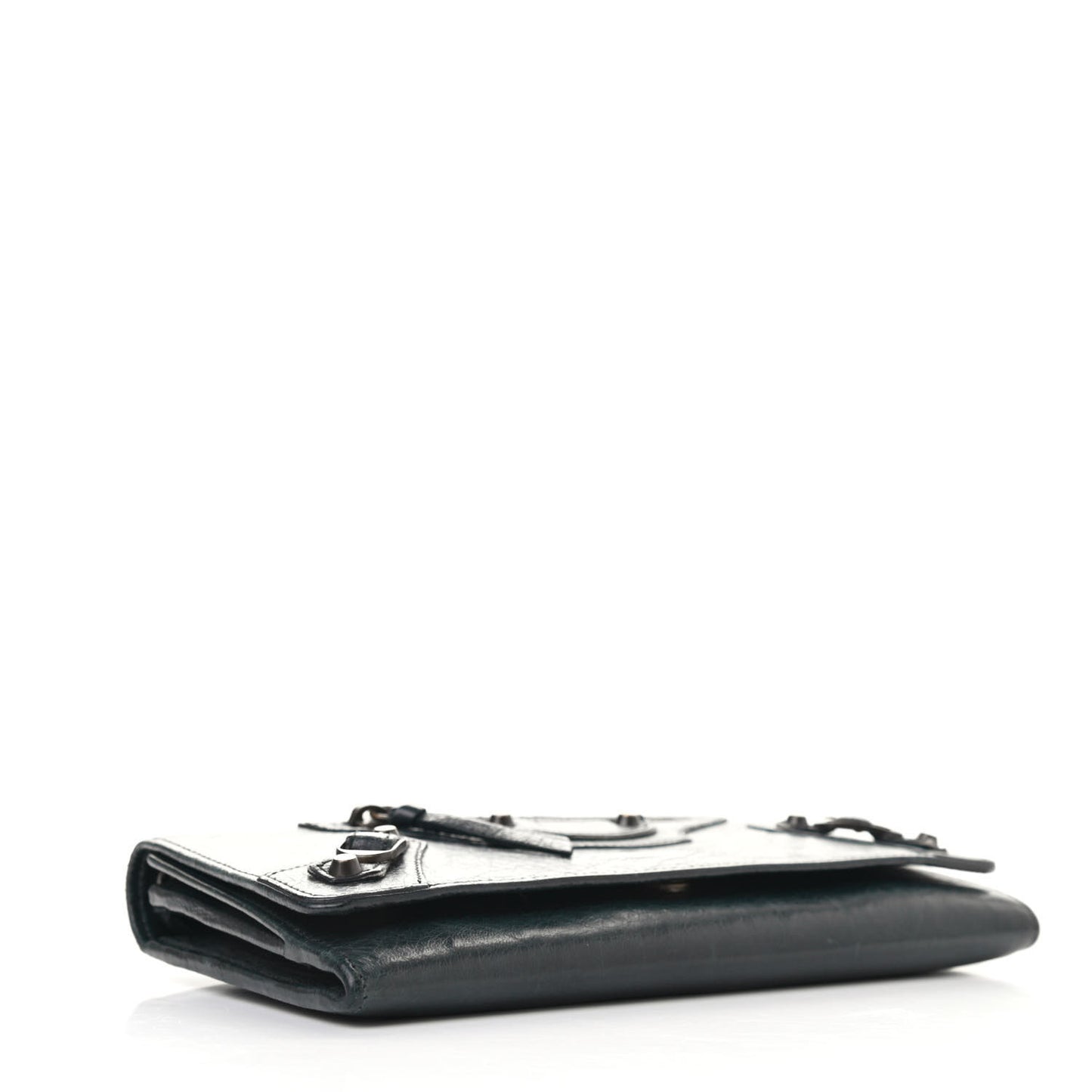 Agneau Classic Hardware Money Wallet Black