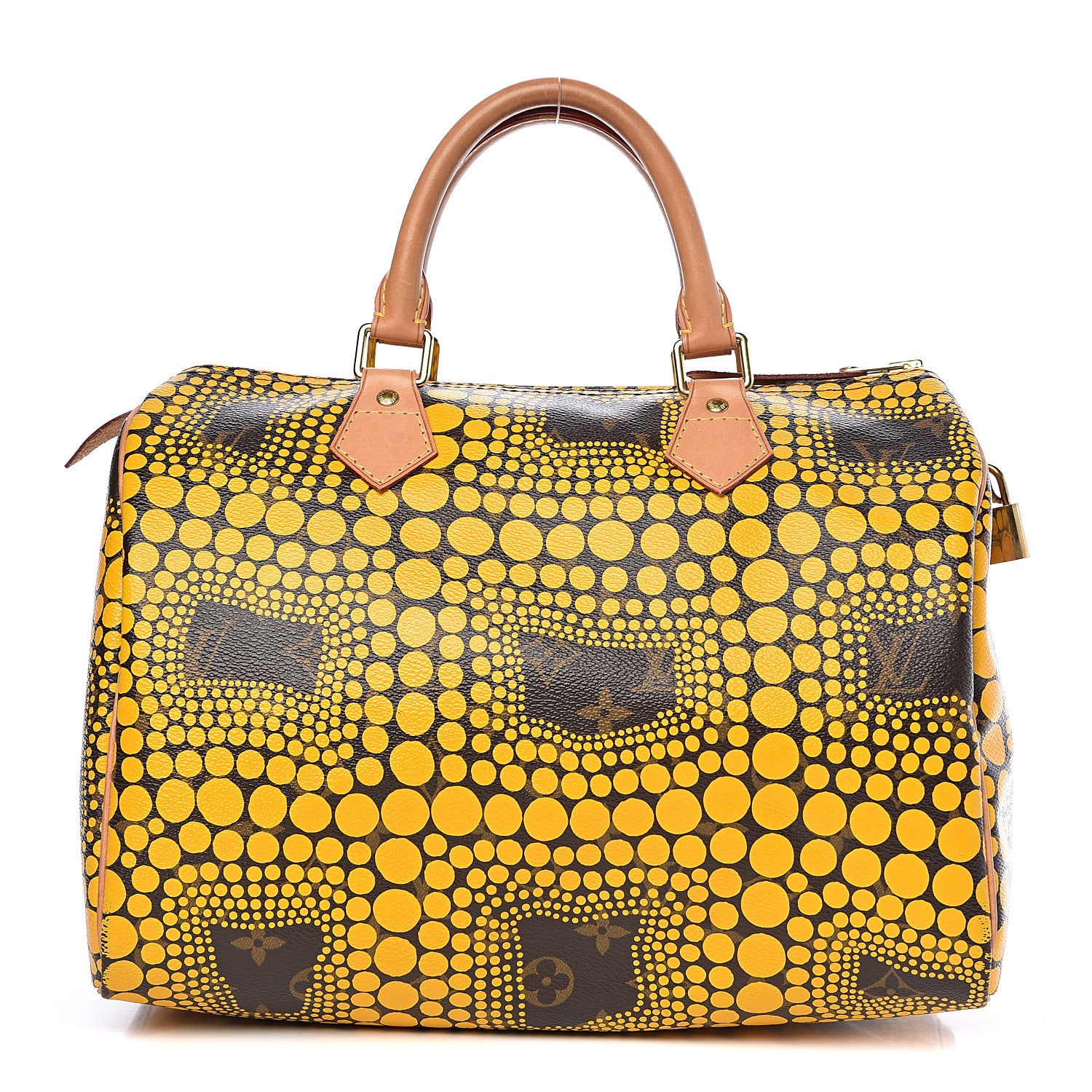 Louis Vuitton Monogram Kusama Town Speedy 30 Yellow 1 of 12