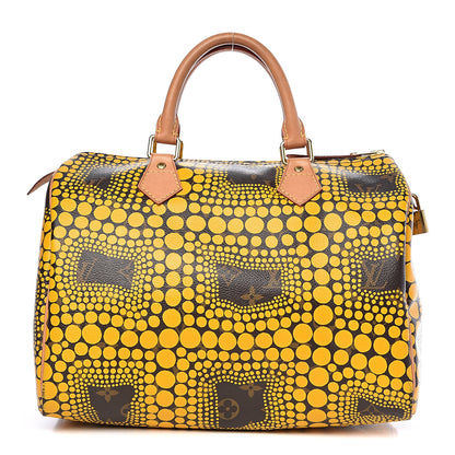 Louis Vuitton Monogram Kusama Town Speedy 30 Yellow 1 of 12