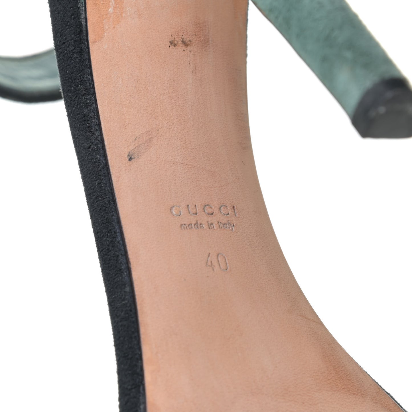 Suede Dempsey Contrast Ankle Strap Sandals 40 Green Black