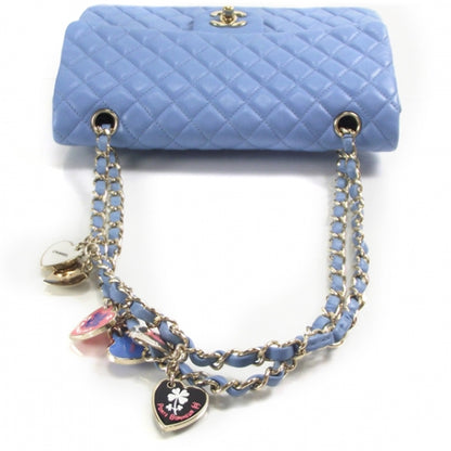 Chanel Lambskin Valentine Charms Medium Flap Baby Blue 4 of 12