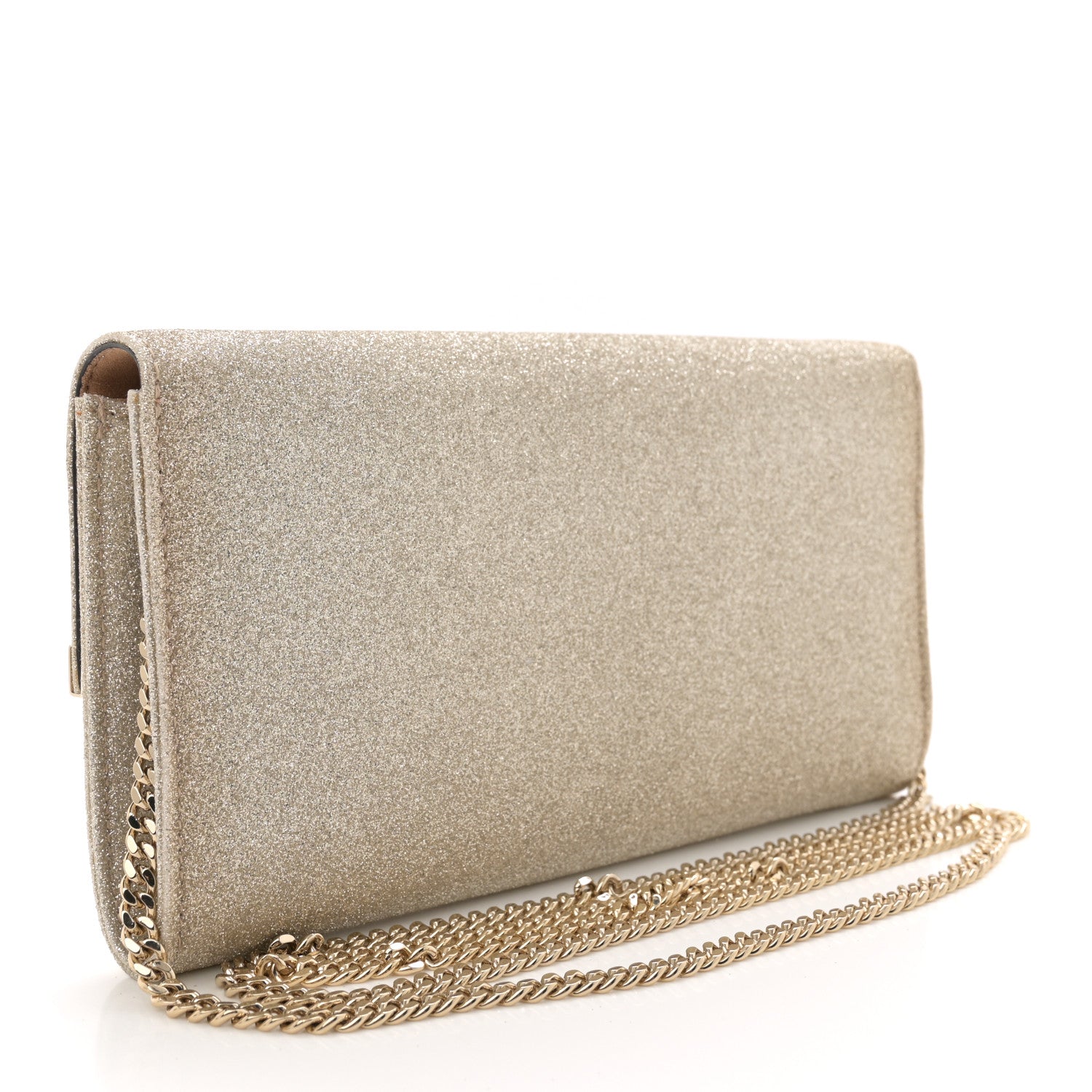 Jimmy Choo Dusty Glitter Emmie Clutch Platinum Ice 3 of 11