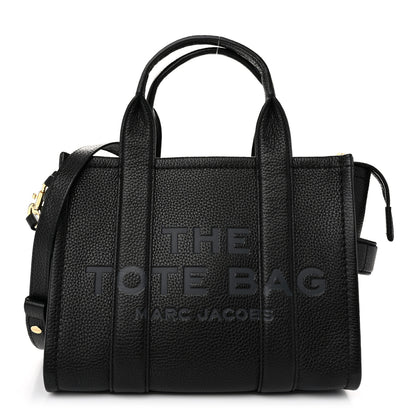 Marc Jacobs Grained Calfskin Small The Tote Bag Black 1 of 11