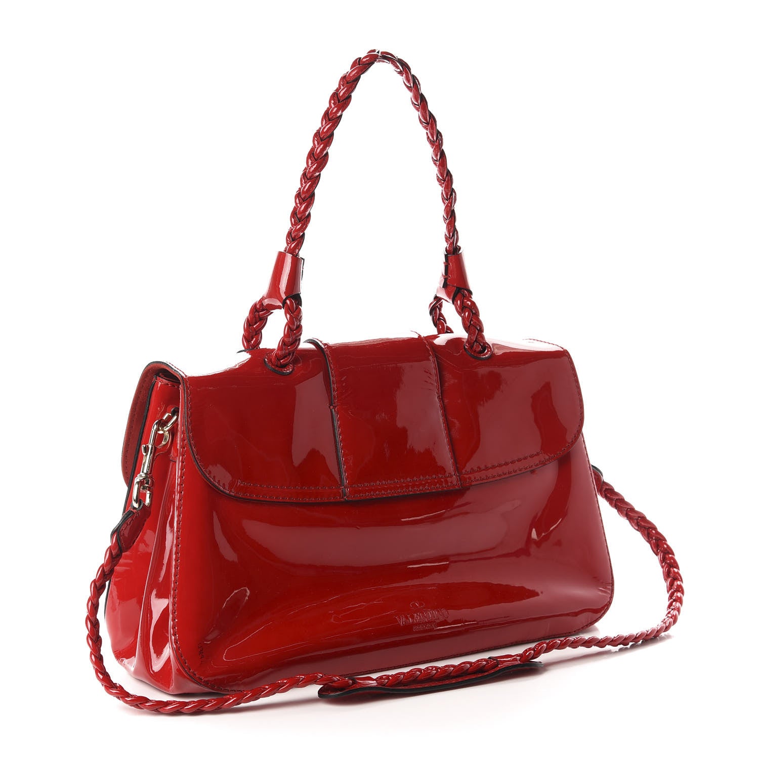 Valentino Garavani Patent Histoire Flap Red 2 of 12