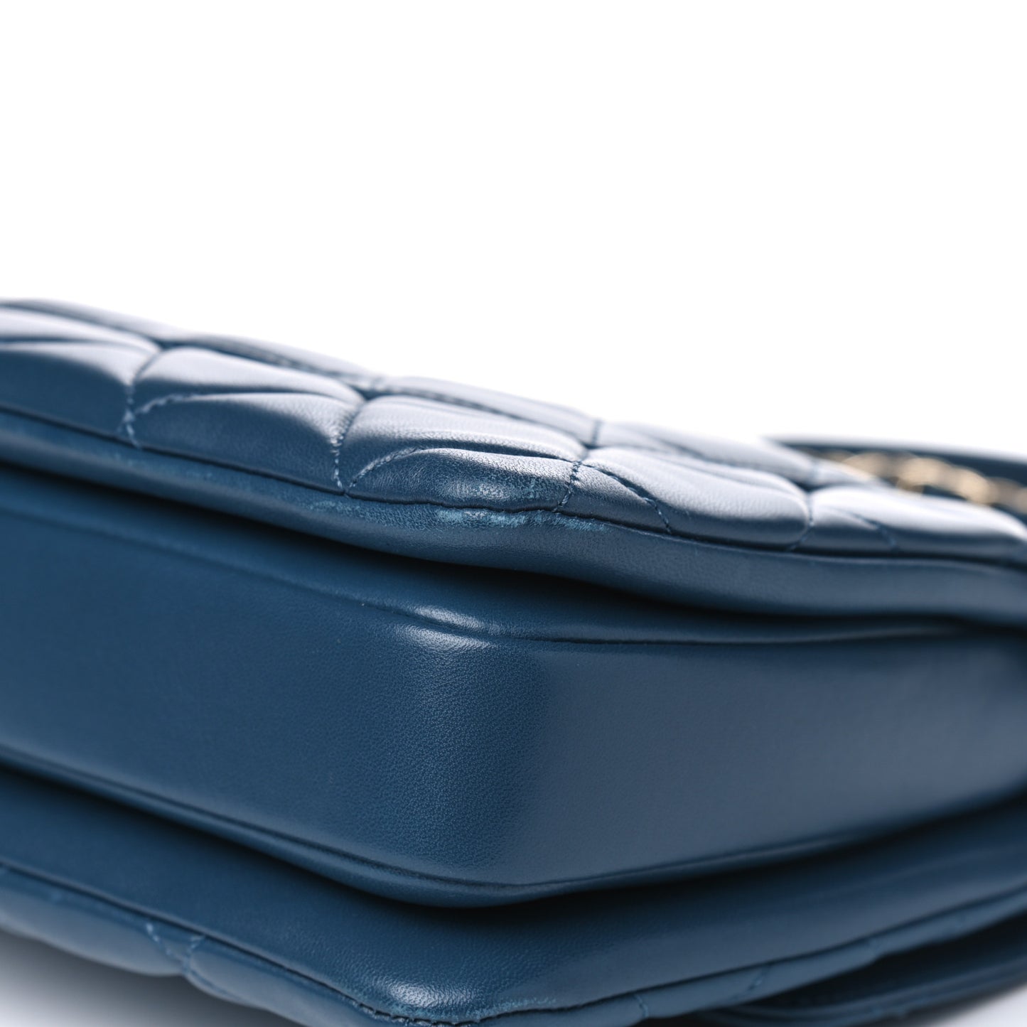 Lambskin Quilted Small Trendy CC Flap Dual Handle Bag Blue